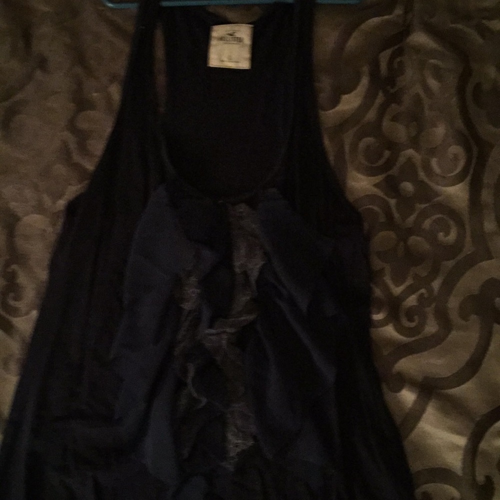 Super cute hollister tank with ruffled front